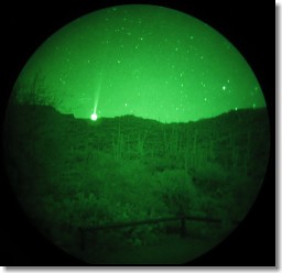 Green Laser viewed through NVGs