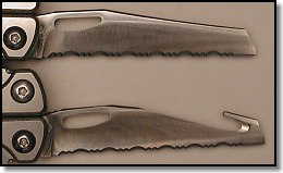 Serrated Blade - Ti (top), XTi (bottom)