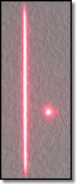 Rescue Laser Flare line vs laser pointer at 10 ft.