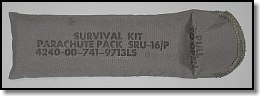 SRU-16/P Parachute Pack Survival Kit