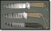 Strider Knives (top to bottom) M1, Mk1A, MOD10