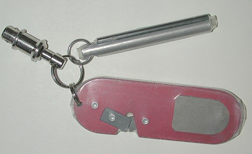 Shrink Tube Encased Firestarter and Knife Sharpener