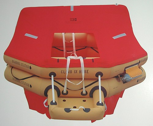 EAM Alpha Series Type I 10-person life raft