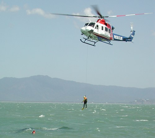 Qeensland Rescue helo hoist demonstration