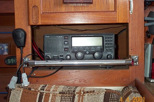 HF Radio after adding protective bar