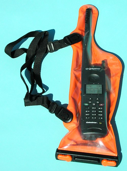 Globalstar Sat-phone in Aquapac Case